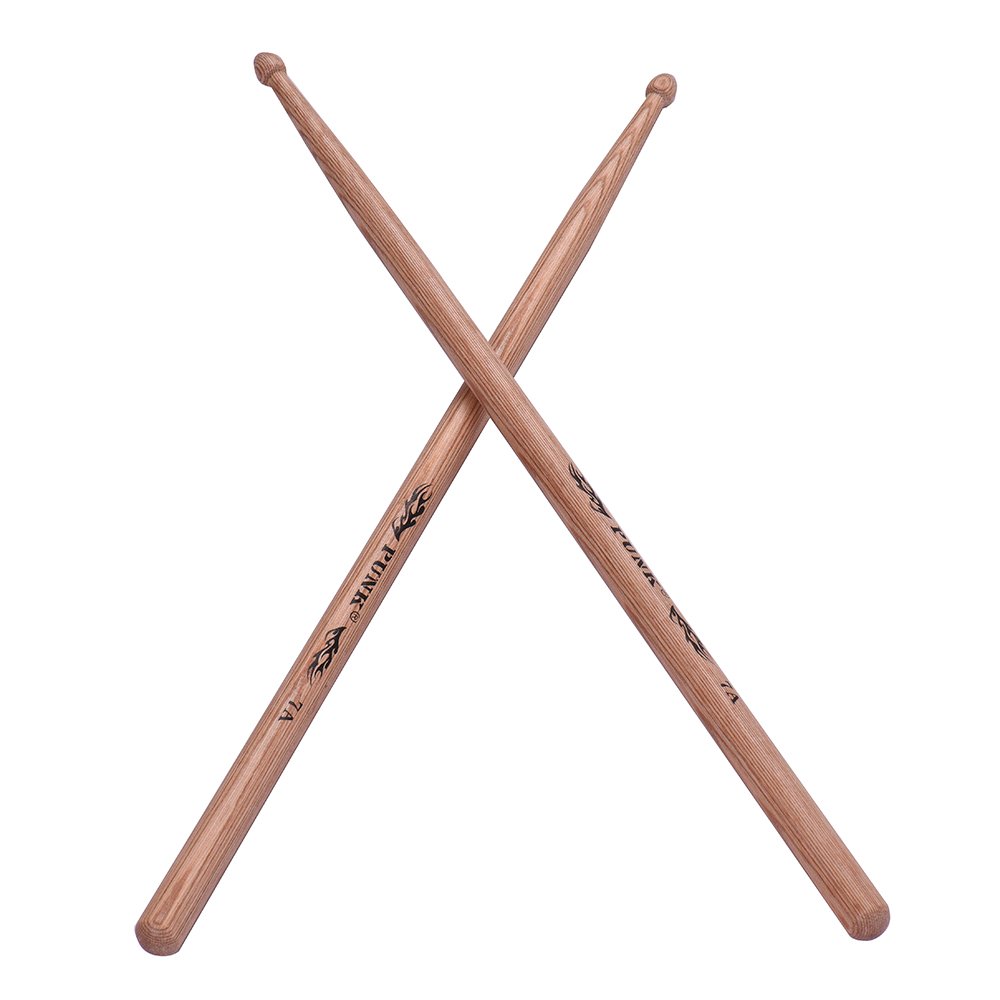 Fawoonu One Pair of 7A Wooden Drumsticks Drum Sticks Hickory Wood Drum Set Accessories