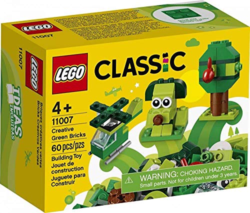 LEGO Classic Creative Green Bricks 11007 Starter Set Building Kit with Bricks and Pieces to Inspire...