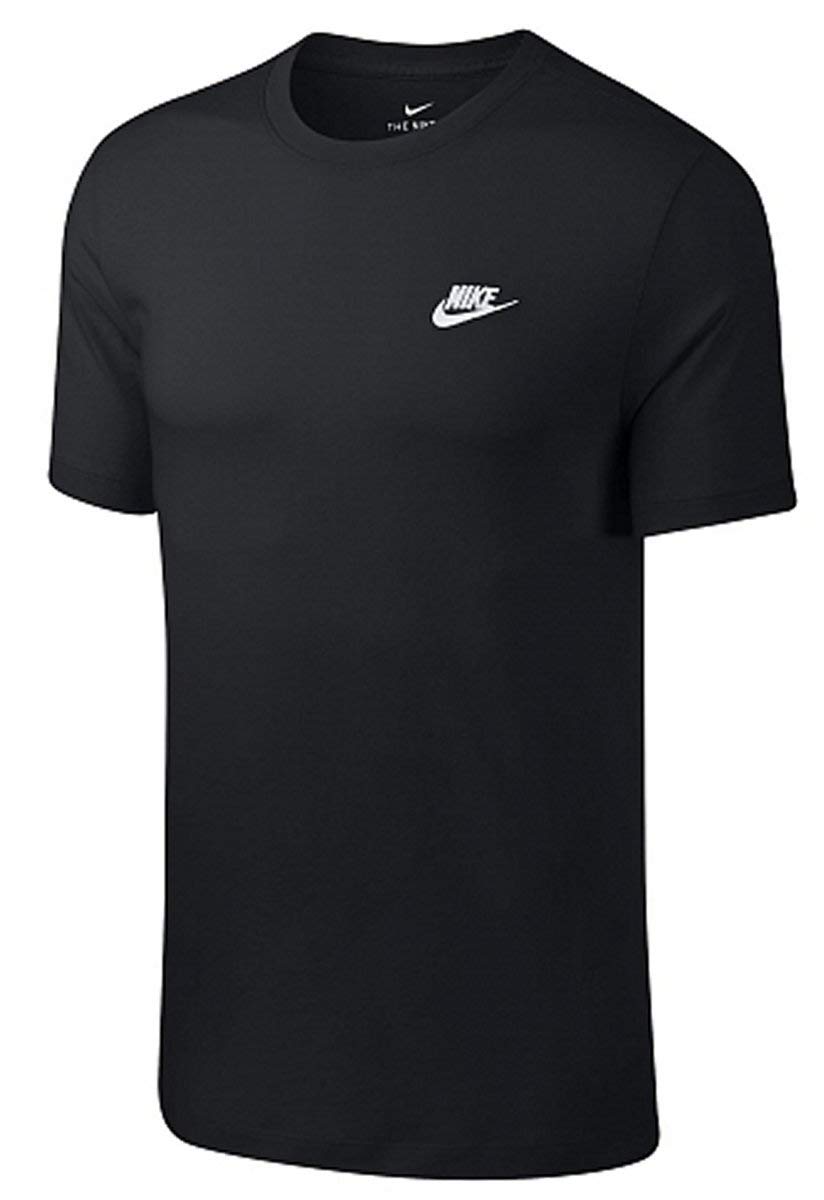 Nike Herren Club Embroidered Futura T-Shirt, Schwarz (Black / Black / White), XXL