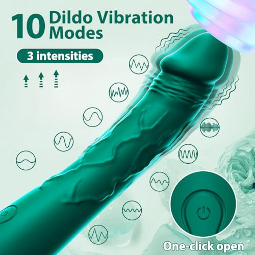 Image of 7.6 Inch Realistic Dildo Vibrator for Women，10 Powerful Vibration Modes for Clitoral and G-spot Stimulation, Waterproof Rose Adult Sex Toys for Women and Couples