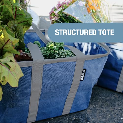 Image of CleverMade EcoBasket Collapsible Tote Basket - Reusable Grocery Tote