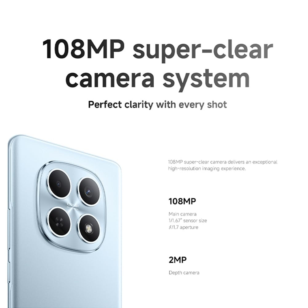 XIAOMI REDMI Note 15 8GB+256GB,Smartphone 6.77" AMOLED 120Hz,MTK G100-Ultra,108MP+20MP, 6000mAh,Charge Turbo 33W,Vert(sans Chargeur Inclus)