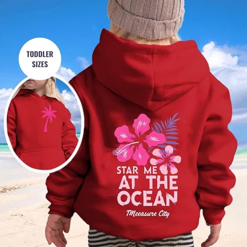 Cute Hoodies For Teen Girls Trendy Fleece Casual Navy Blue Sweatshirt Girls Hooded Long Sleeve Letter Print Fall Red Hoodie Kids Red 5-6 Years Back To School Outfits For Teen Girls2