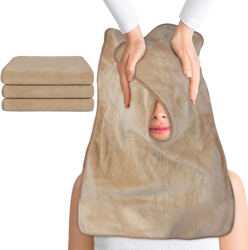SINLAND Toalhas de Microfibra para Cuidados Faciais Creme, Pacote com 3