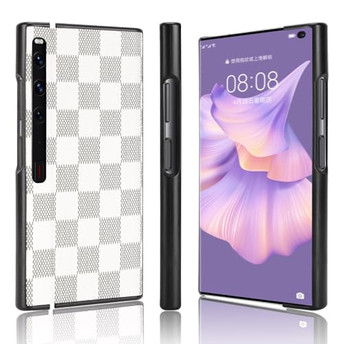 COQUE Funda para Teléfono Huawei Mate XS 2, Funda Plegable para Teléfono con Patrón de Dos Tonos Funda Huawei Mate XS 2-Blanco