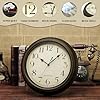 Plumeet Retro Wall Clock 10'' Non Ticking Classic Silent Metal Wall ...