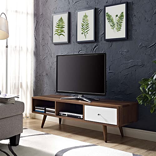 Modway Transmit, 55" Tv Stand, Walnut White #TOP4
