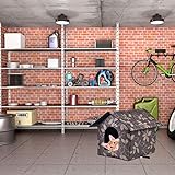 Katzenhaus Für Draußen Winterfest, Faltbare Wasserdicht Wetterfester Katzenhöhle Haustierhaus, Weich Warm Haustierhaus Outdoor Hundehöhle Mit Abnehmbarem Kissen Für Kleine Hund Katze (M)