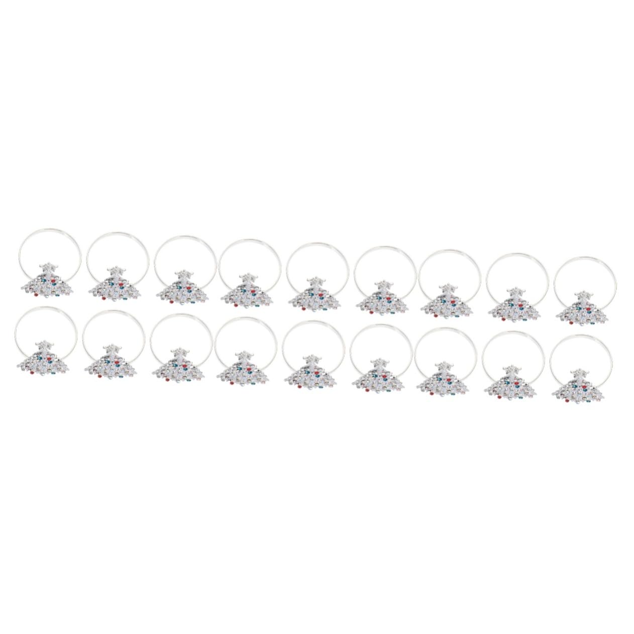 TOPBATHY 18 Pezzi Tovagliolo Di Natale Fibbia Tovagliolo Di Natale Decorazione Bling Accessori Decorazioni Di Natale Tovagliolo Di Cristallo Fermagli Albero Portatovaglioli Decorazioni Per