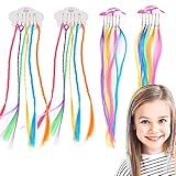 ♡ღ 【Breite Anwendung】: Diese Haarverlängerungen können häufig bei Geburtstagen, Partys, Karnevalen, Vergnügungsparks, Karnevalen oder Festivals usw. verwendet werden. Ideal für Foto-Requisiten und Alltagskleider.