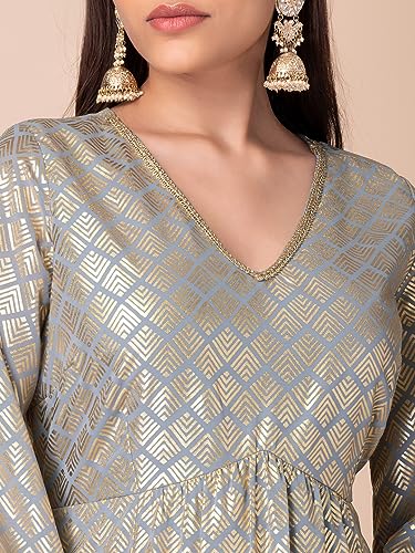 Image of Indya Women's Polyester Regular Fit Casual Kurta