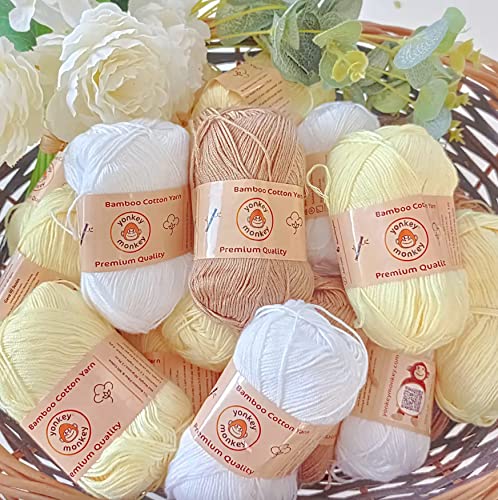 Image of 10-Pack of Yonkey Monkey 500 Grams Yarn - 70% Rayon derived from Bamboo, 30% Cotton - Imported - Cyan 9062