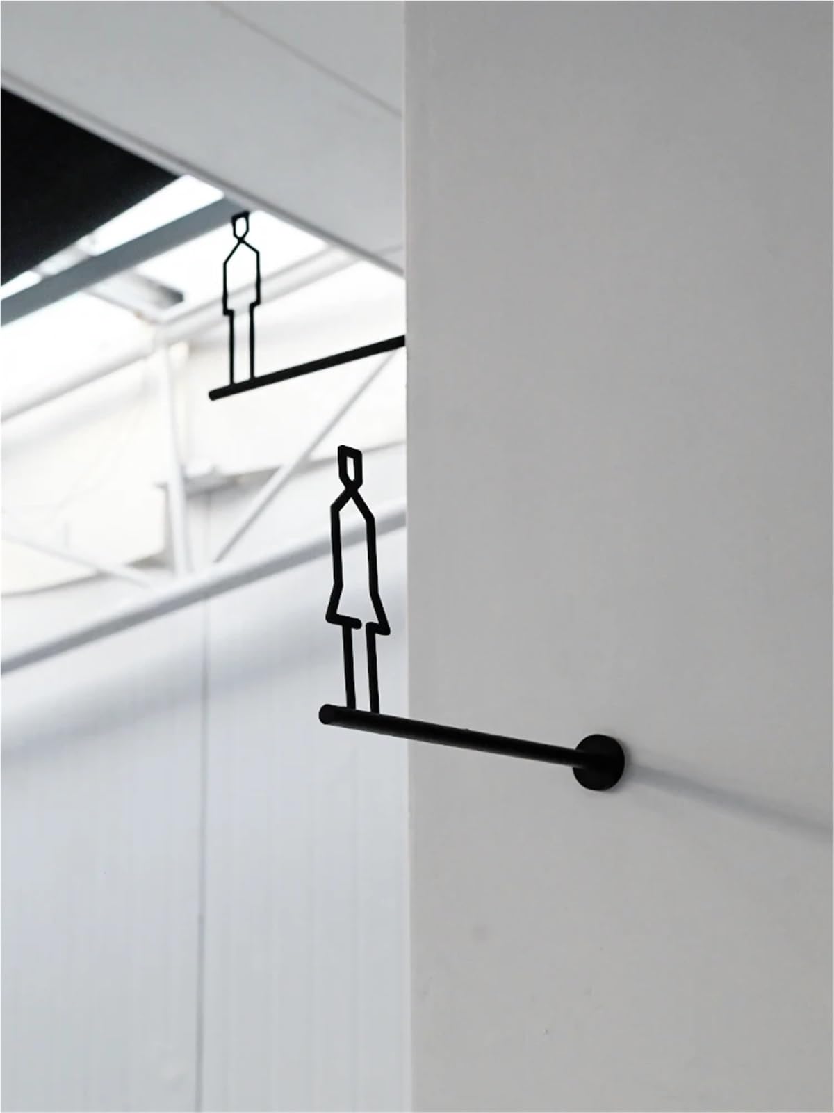 Cartel Aseos Letreros de inodoro for puerta baño, placa Metal 3d for el hogar, hombres y mujeres