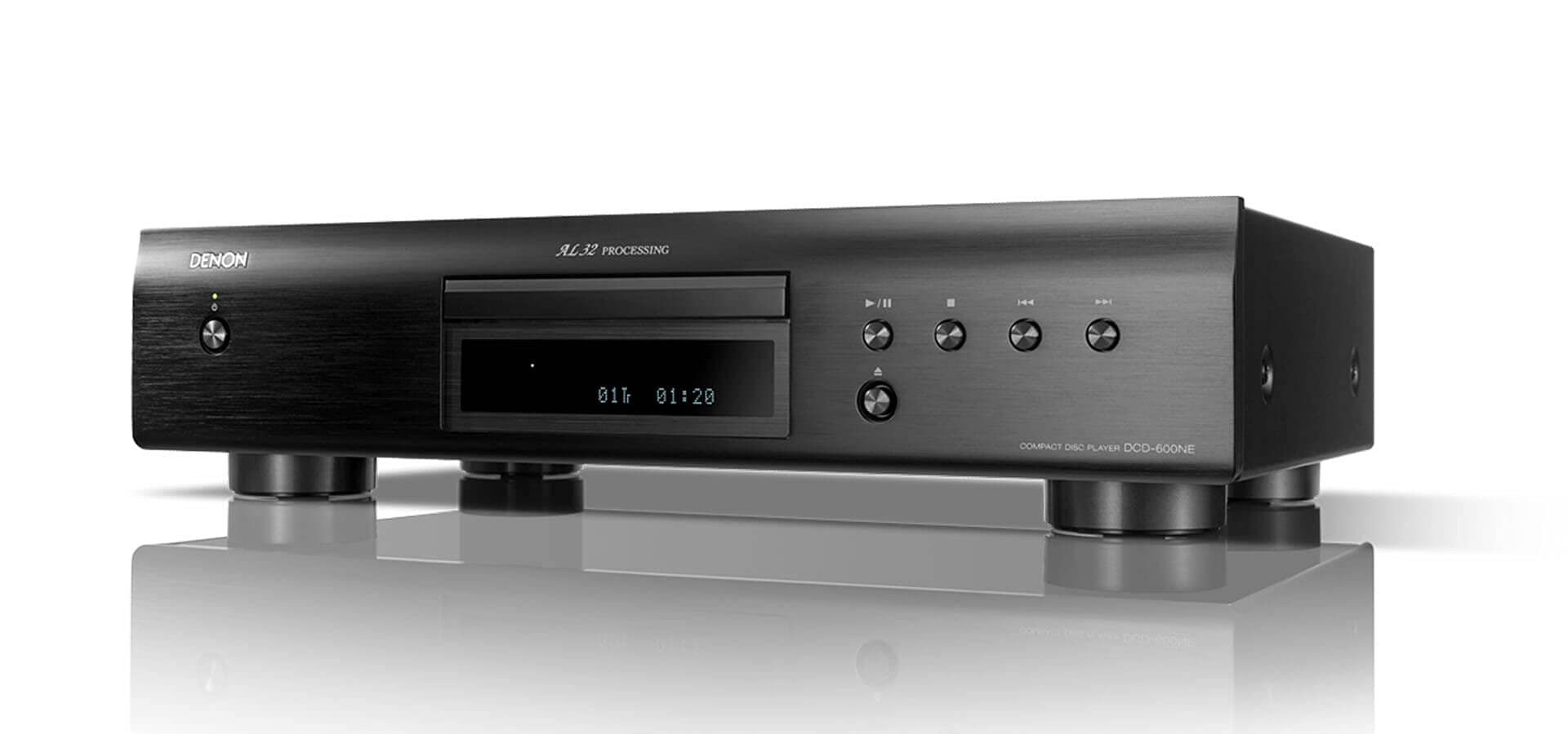 DenonDCD-600NE CD Player, HiFi System, CD-R/RW, MP3, WMA, Pure Direct Mode, AL32 Processing, Optical Output - Black