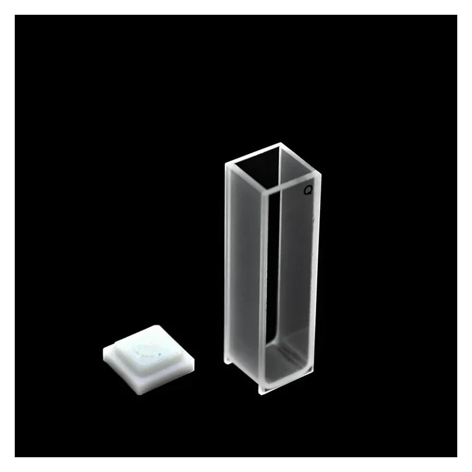 Cuvette à angle droit en quartz ， Cuvette à quartz, trajet lumineux 10 mm, cellule d'absorption à quartz 3,5 ml