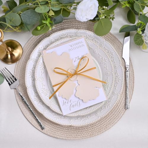 Image of Double Face Old Gold Satin Thin Ribbon 1 /8 inch X 50 Yards Polyester Old Gold Ribbon for Gift Wrapping Very Suitable for Weddings Party Hair Bow Invitation Decorations and More