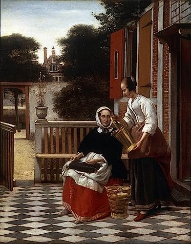 Art Tableau une maîtresse et sa servante par Pieter De Hooch : impression d'art haut de gamme