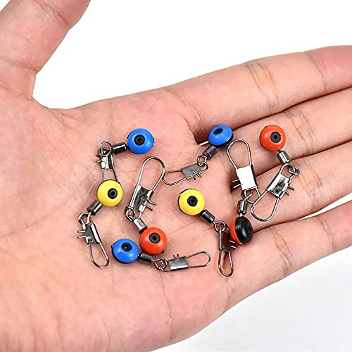 100 Stück Angeln Drehgelenk Snap, Angeln Barrel Wirbel, Angeln Wibel Kit, Edelstahl Lure Stecker, Snaps Angeln Set… – Bild 5
