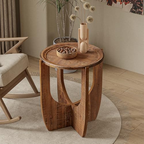 COZAYH Rustic Farmhouse End Table, French Country Accent Side Table