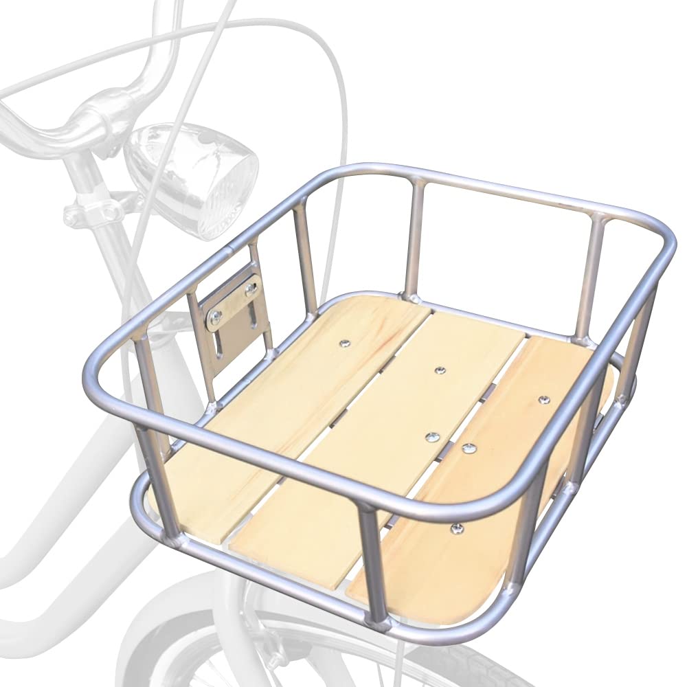 TentHome Frontgepcktrger Fahrrad Gepcktrger vorne Holz Fahrradkorb  Vorderrad mit Ladeflche VR Trger fr Hollandrad (Hell Farbe mit 50cm  Streben) : Amazon.de: Sport & Freizeit