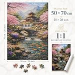Puzzles pour adultes 1000 pièces Cerise Blossom Impossible dur difficile Challenging Puzzle pour les adultes 1000pc Puzzles Mountain Forest Flower Lake Park Paysage Puzzle 28 x 20 de pouce