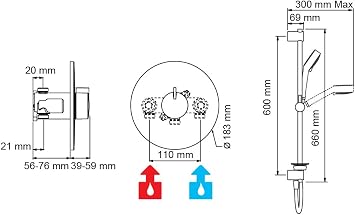 Mira Showers Minilite Built-in Variable (BIV) Mixer Shower Chrome 1.1869.003