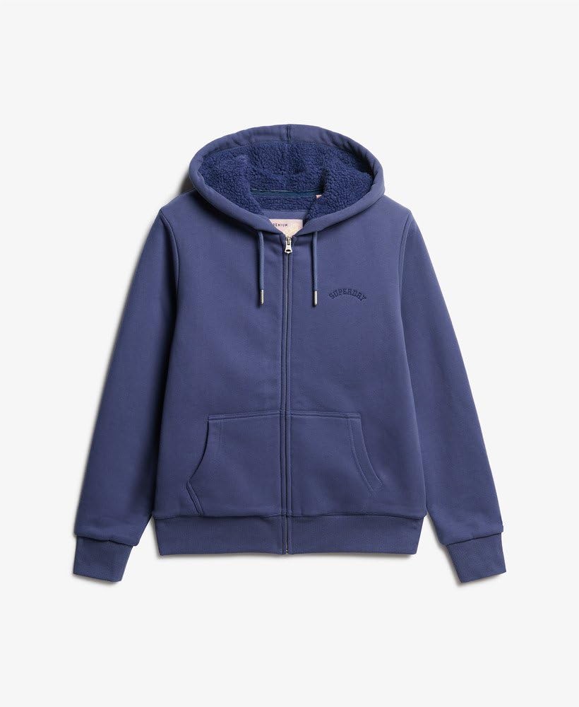 Superdry Sweat à capuche borg doublé avec fermeture éclair pour femme