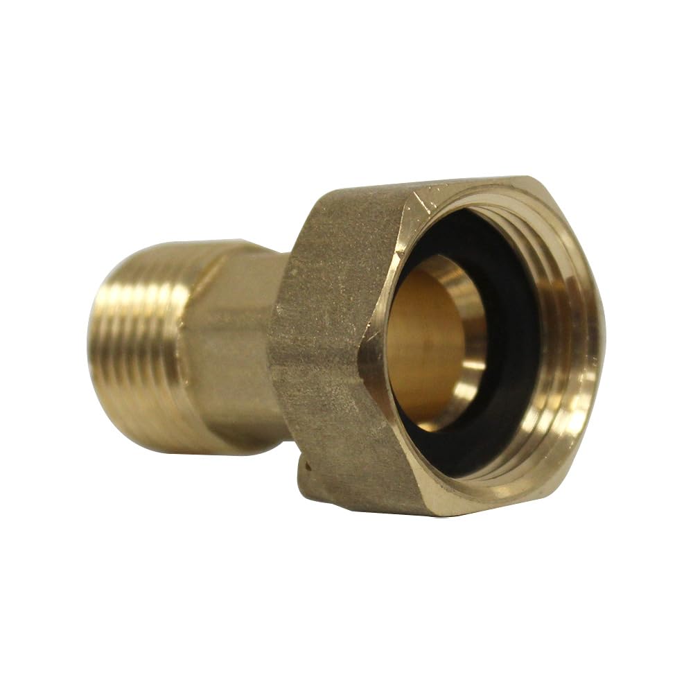 Anjou Connectique - Raccord laiton à visser - Raccord 2 pièces compteur Mâle 1/​2" - Ecrou Prisonnier 3/​4"
