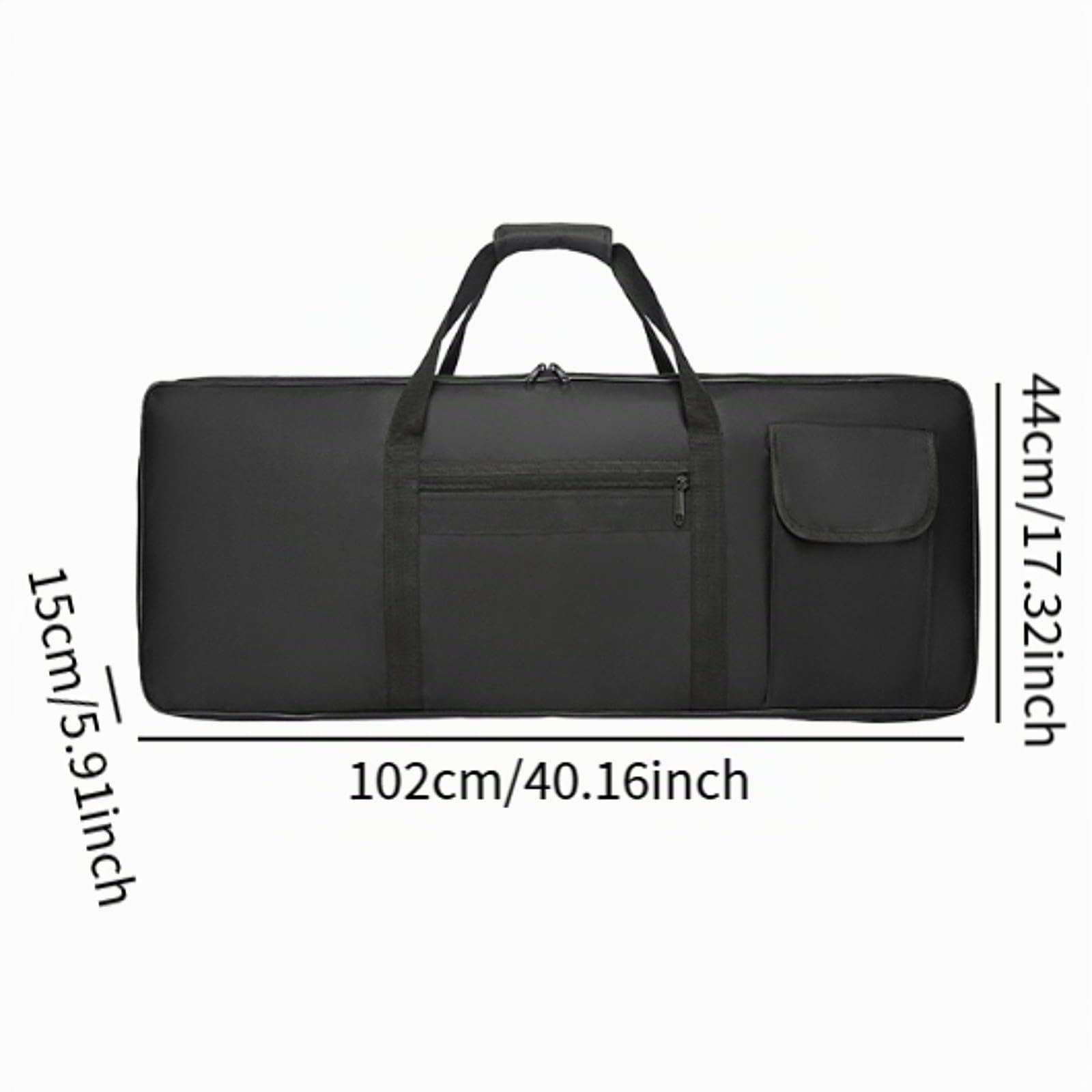 perfeclan Custodia per pianoforte elettrico, custodia per tastiera da 88 tasti con tasca imbottita, borsa per studio musicale, tour, concerti, L