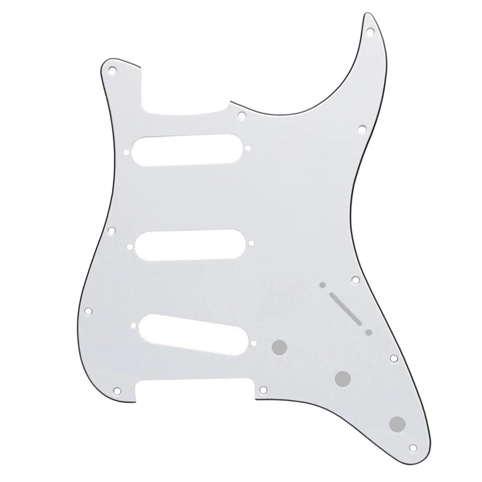 Standard Pickguard do gitary elektrycznej SSS 11 Otworowa Maskownica Do Gitary Elektrycznej ST Ze Śrubami Akcesoriów Instrumentów Muzycznych(White 3ply)