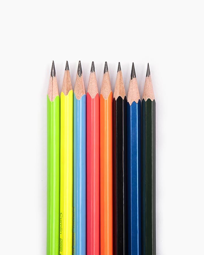 Image of Camel Nova Glowing Pencils - Pack of 10 | Extra Dark Graphite Lead for Smooth Writing & Shading | Ideal for Board Exams, Competitive Tests, School, Office & Art Use