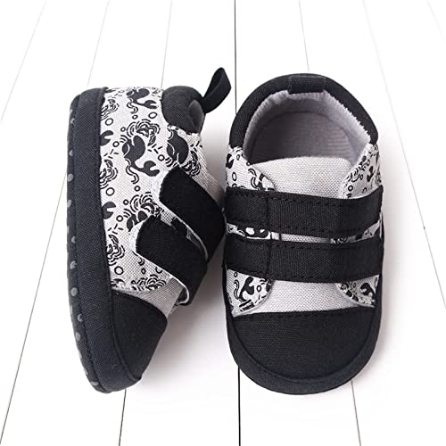 sfdgfhyf Baby Outdoor Sneakers Spring and Summer Children Infant Toddler Boys and Girls Sports Shoes Flat (Black, 5 Infant)4