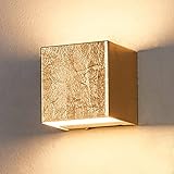 Lindby LED Wandlampe goldfarben, Uplight and Downlight Effekt, Wandleuchte innen, 1x 5W LED (fest verbaut), IP20, Wandbeleuchtung Wohnzimmer, Esszimmer