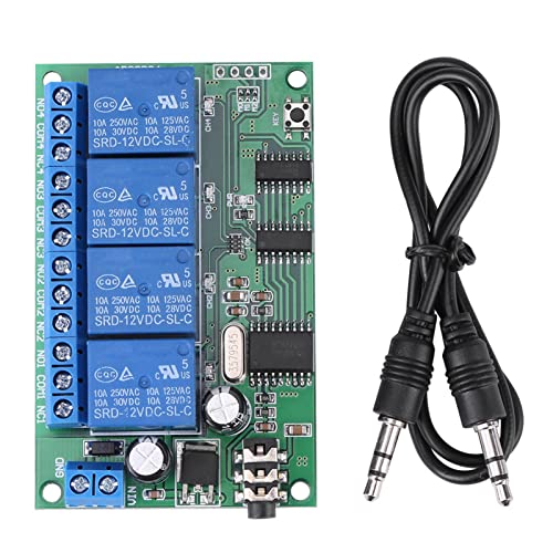 AD22B04 DTMF Pitch Decoder Relay 4 Channel Phone Remote Control for Home Automation with Standby 11 to 13 MA