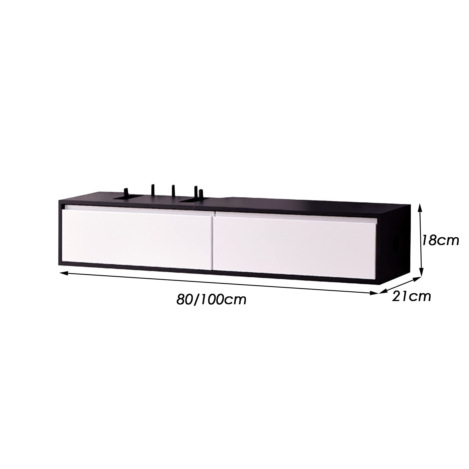 Soporte flotante para TV montado en la pared de 31.4/39.3 pulgadas, soporte para almacenamiento multimedia, montaje libre, estante decorativo de 80 cm