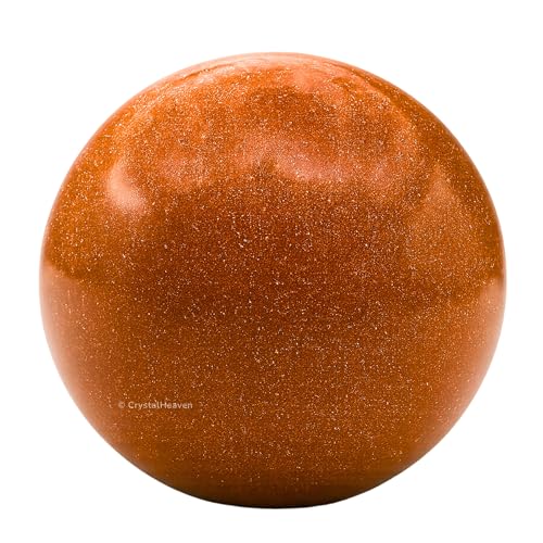 Image of Certified Red Goldstone Crystal Ball for Meditation - Premium Crystal Vastu Items for Home and Feng Shui Items for Good Luck - Ideal for Pooja Supplies and Spiritual Practices (1.5 inch Inch)