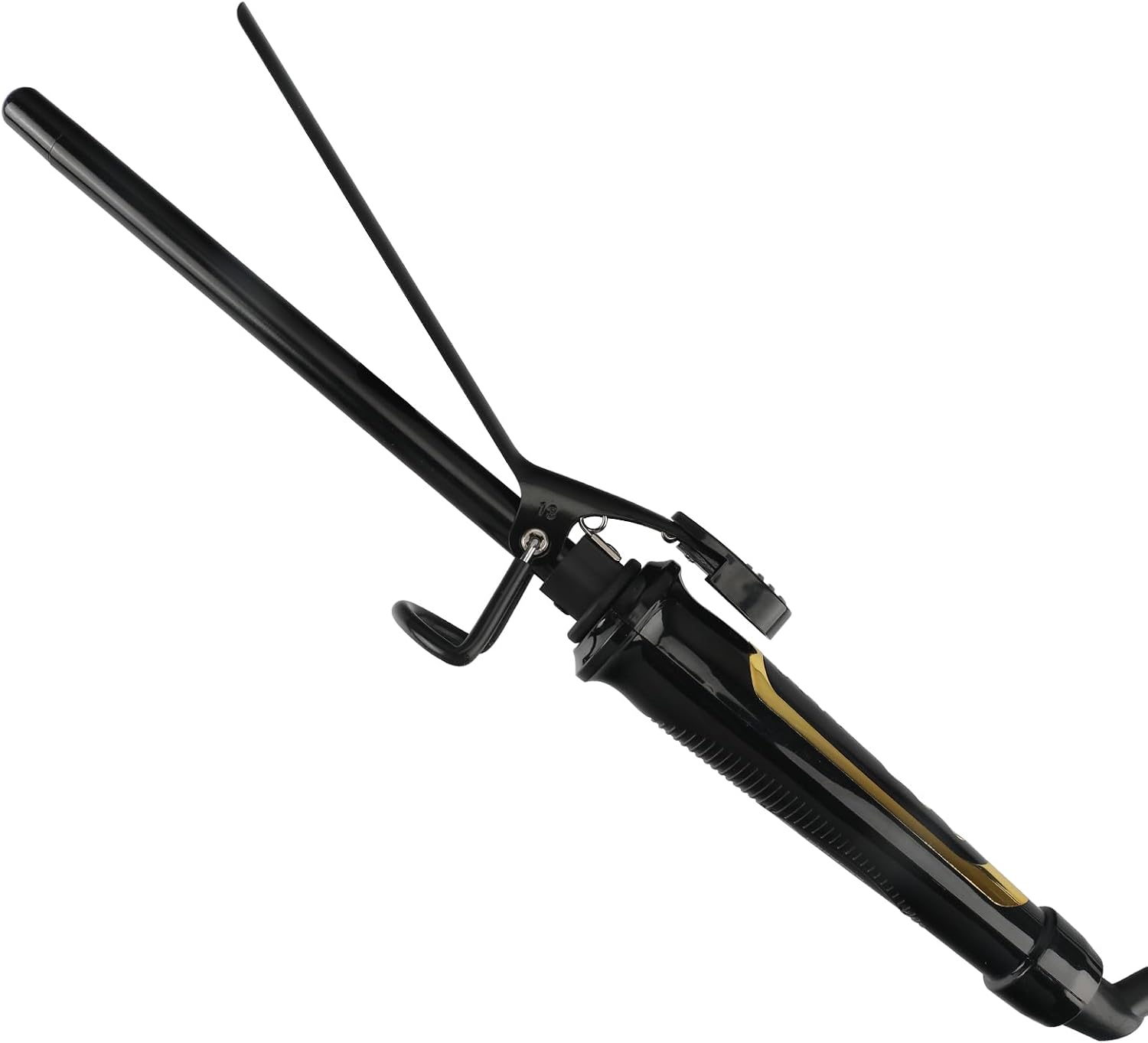 LANVIER 1/2 Inch Curling Iron, 0.5 Inch Extra Long Barrel Curling Iron for Both Short & Long Hair up to 450F, Worldwide Dual Voltage Curler for Traveling, Tight to Medium Curl Style Tool-Black