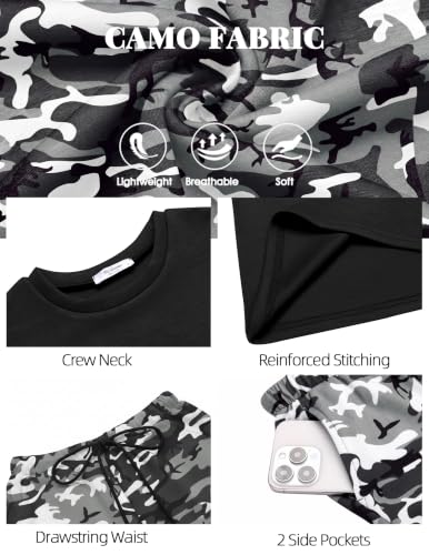 Image of Arshiner Boys Drop Shoulder T-Shirt & Drawstring Waist Shorts Summer Casual Outfits (5-12 Years)