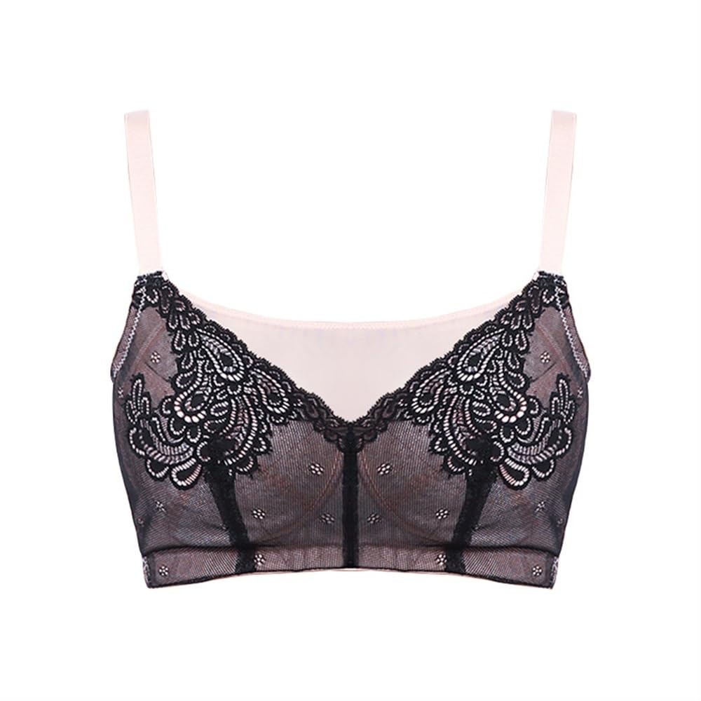 Reggiseni per Mastectomia con Protesi Mammarie in Silicone, Tasche per Protesi, Reggiseno Sexy in Pizzo con Coppa Piena Post-operatorio per Le Donne(Pink,B_36/80)