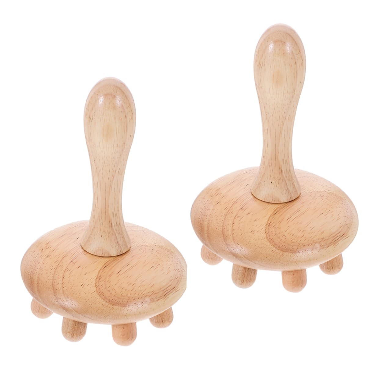 ORFOFE Peine de Masaje Cuero Cabelludo de Madera Beige, Textura y Resistente a Roturas, Práctico y Delicado, Paquete de 2 Piezas para Relajación Diaria