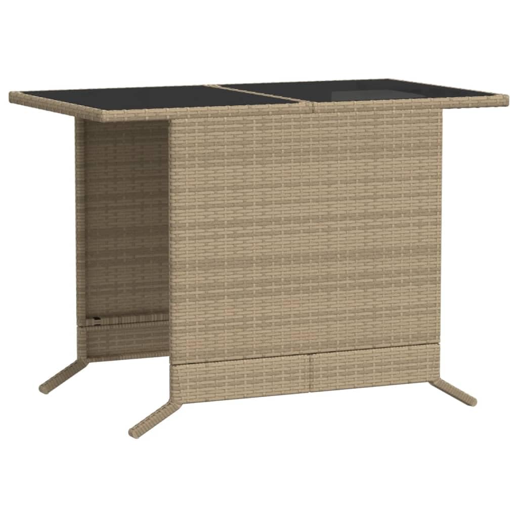 Set da Bistrò 3 Pezzi con Cuscini Beige Misto in Polyrattan