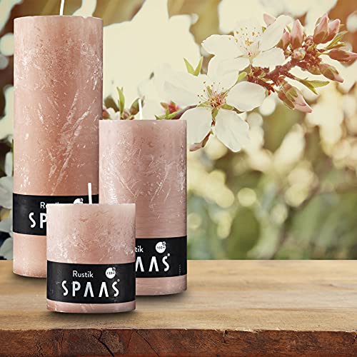 Spaas Rustic Beige Pillar Candles - 2.7" X 5" Decorative Candles Set Of 4 - Clean Burning And Dripless Unscented Rustic Pillar Candles For Home Decorations, Party, Weddings, Spa, Restaurant #TOP1