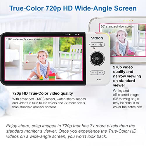 Vtech VM818HD Baby Monitor, 5 Inch 720P Screen thumb #3