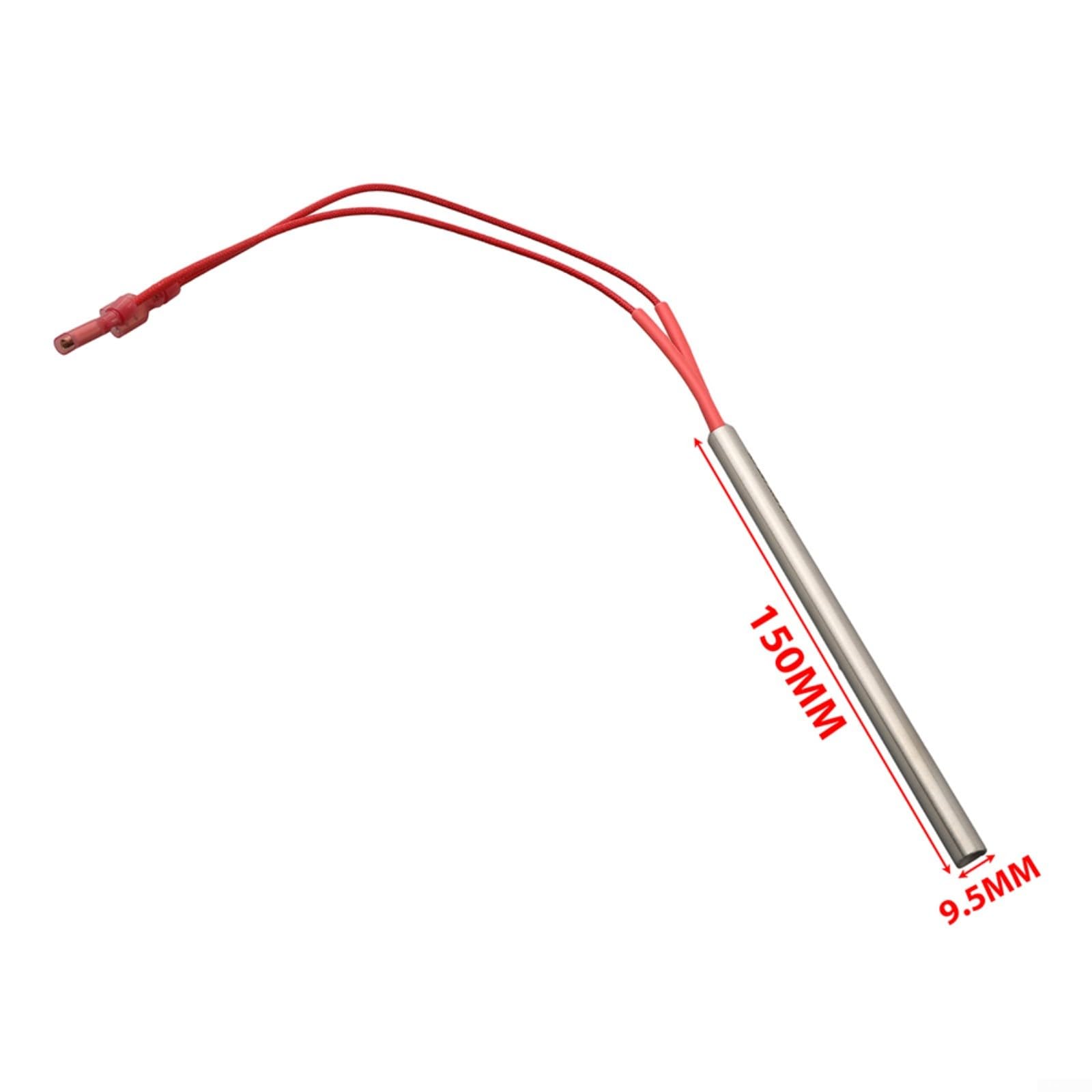 2 Stück 230 V 300 W Glühzünder für Nemaxx Pelletöfen P6, P9 und P12 Edelstahl Heizstab Glühzünder-Kit Ersatzteil gewindelos für Zündstab 9,5 x 150 mm