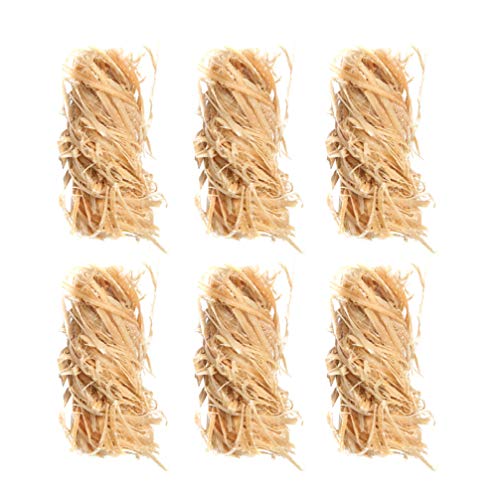 Yarnow Natural Fire Starters Easily Burn Up Your Wood Stove Grill Fireplace Camping Fire Pit Bbq Charcoal Chimney Pizza Oven Camping Picnic Supplies 6pcs