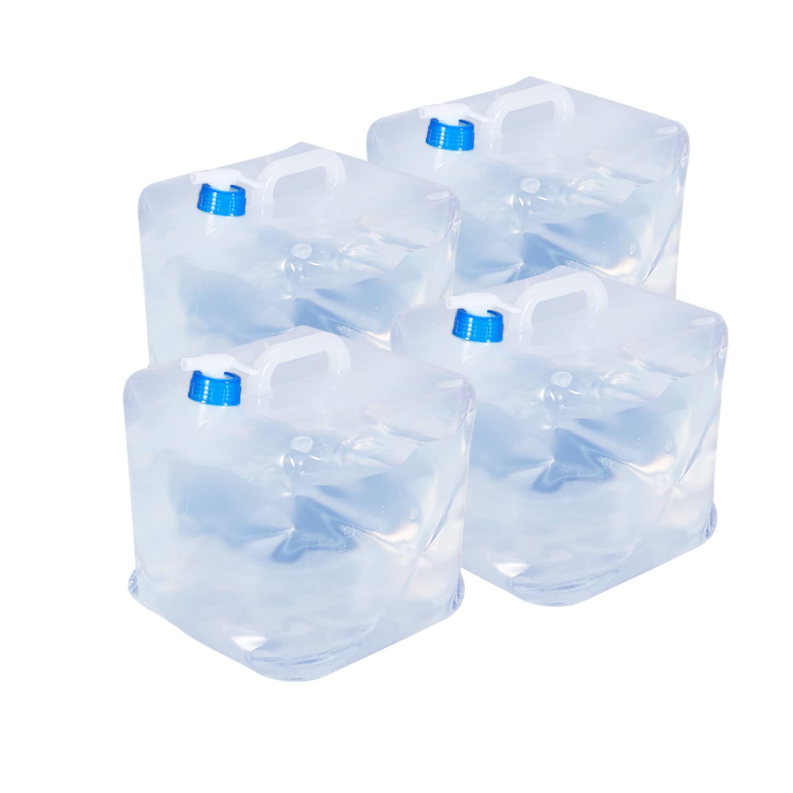 10L Faltbarer Wasserkanister, Trinkwasserkanister Wasserbehälter, Wasserkanister mit Hahn, Versiegeltem Deckel und Tragegriff, Wiederverwendbar Geeignet Outdoor, Camping Weithalskanister Wassersack