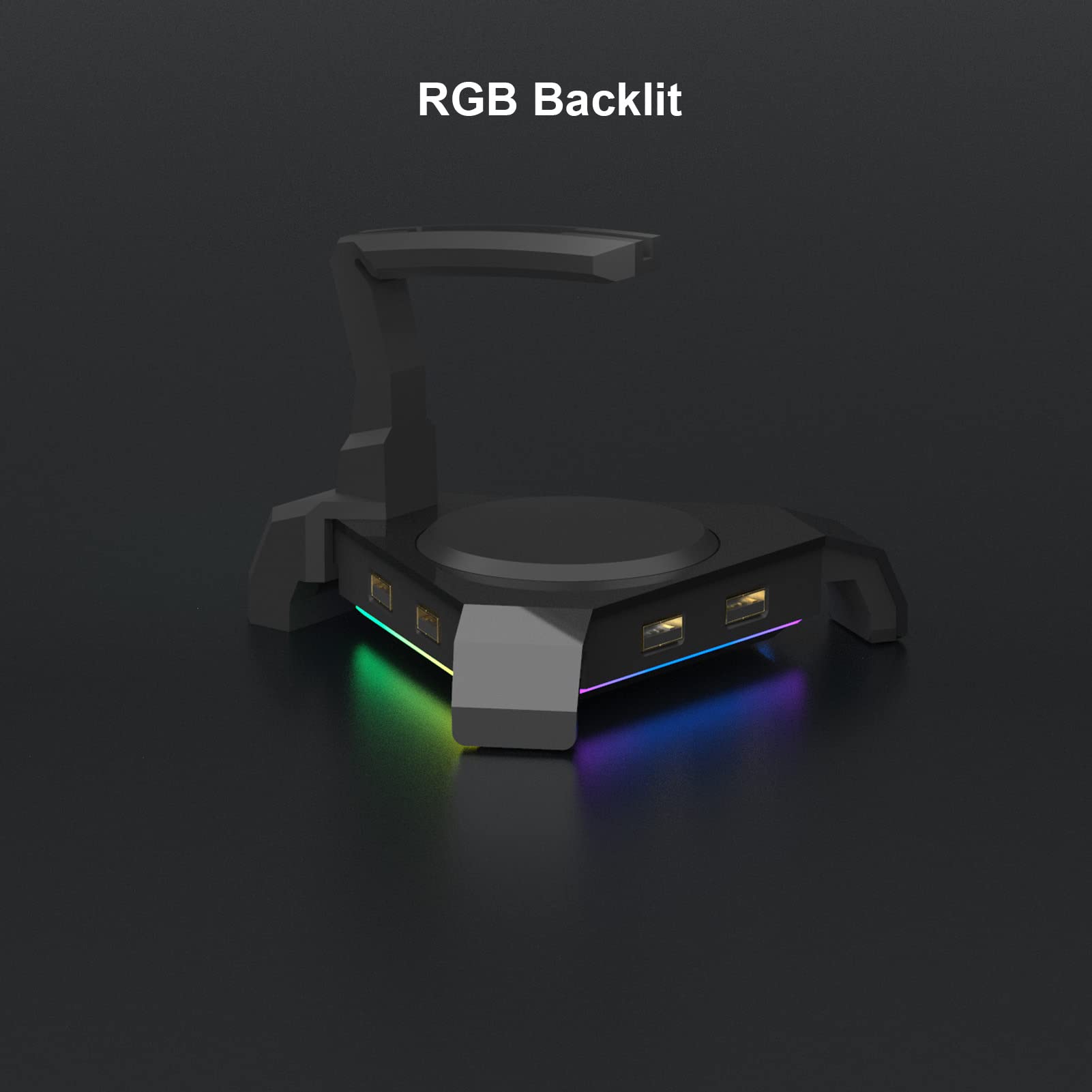 Uchwyt Na Kabel Bungee Do Myszy Do Gier Vomeko Pro, Uchwyt Na Przewód Bungee Do Myszy Do Gier LED Z 4-portowym Koncentratorem USB Większa Dokładność W Grach Rywalizacyjnych