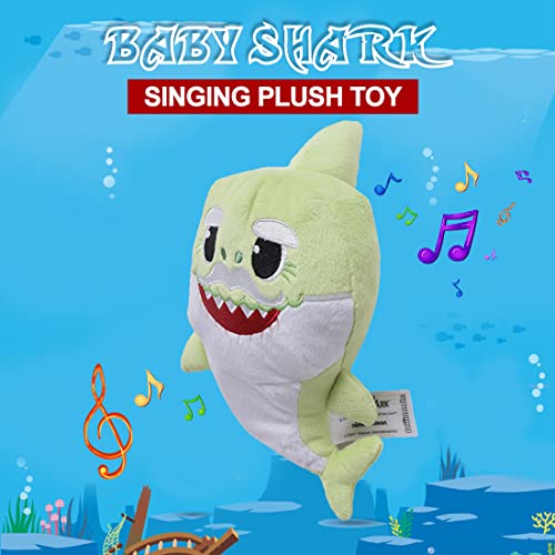 Image of Pinkfong Baby Shark Plush Singing Plush Toy 8 Inch Grandpa Shark for The Kids of 1 Year and Above, White (BS60005)