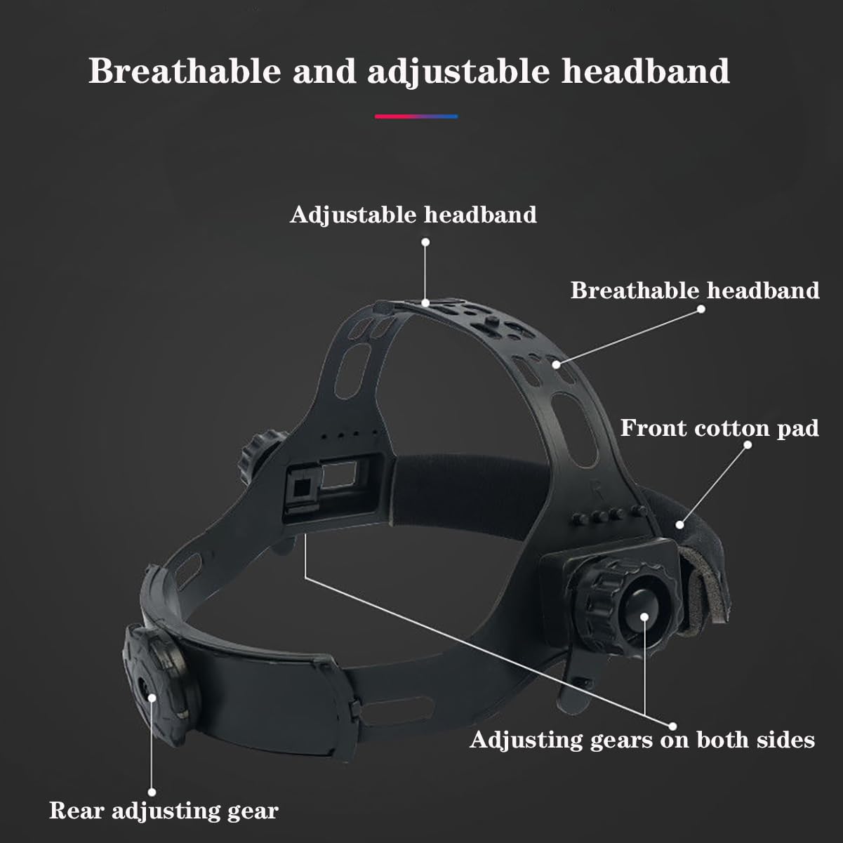 Copertura facciale per Saldatura fotoelettrica Automatica, Maschera Protettiva Leggera, Cappuccio per Arco Argon, Occhiali,Nero