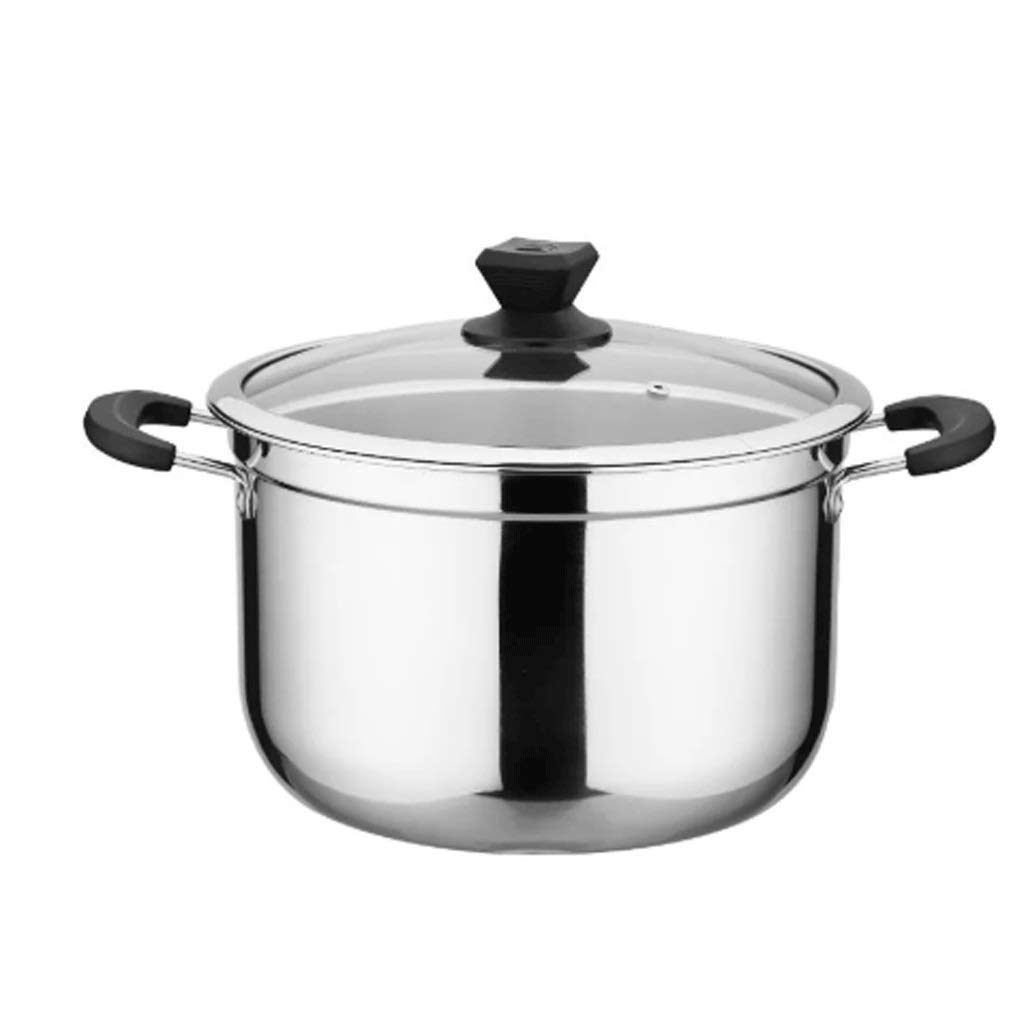 GTHTUHFD Stainless Steel Soup Pot Steamer Household Large Capacity Cooker Milk Induction Gas Stove Use Kitchen,